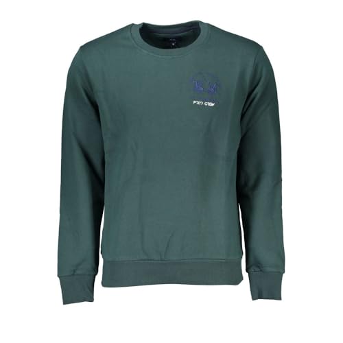  La Martina Maglione da uomo in cotone verde, Verde, XXL