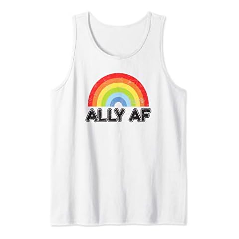 Ally AF Gay Pride LGBT Flag Gift Tank Top Cover