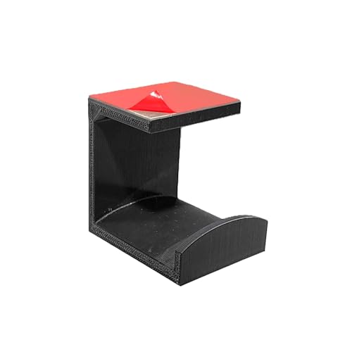 Image of Self-Adhesive Under-Desk Headphone & Headset Stand | Sleek Black Desk Organizer for Home, Office & Gaming Setups