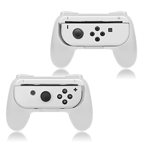 Image of FYOUNG Hand Grips Compatible with Switch Controllers, Grip for Switch Joy Con - White (2 Packs)