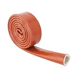 Yuanpgky Hitzebeständige Kabelhülse, Silikon-Fiberglas-Schild, Rohrleitungsschutz für Schläuche, Kabel, elektrische Isolierung, 1,5 m, mehrere Größen (20 mm)