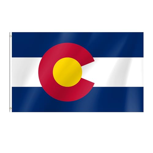 Colorado Flag 3x5 Colorado CO State Flags with Brass Grommets Ideal for Party Parades Sports Events Outdoor Decorations