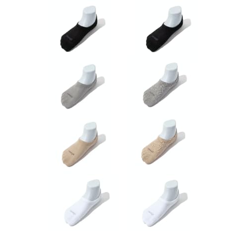 SHEEC Boys Non-Slip No Show Loafer Socks – Reinforced Seamless Toe, Soft Modal, Active SoleHugger – 6/8 Pairs,2 Styles(Y2-Y3)