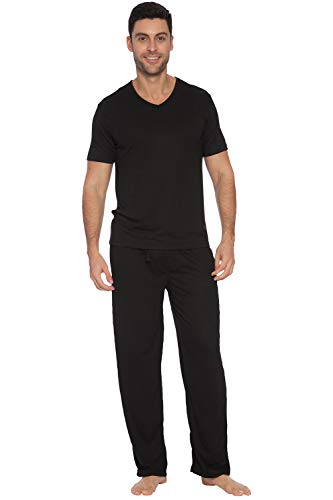 Intimo Mens Soft Knit Short Sleeve V-Neck Top3