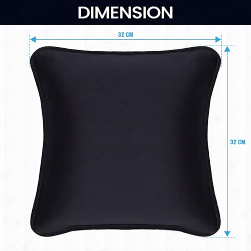 Image of Kingsway Memory Foam Car Seat Cushion Pillow, Pack of 2, Universal Fit for Long Drive Travel Comfort, Super Soft Suede Backrest Pillow with Head and Neck Support for Cars and SUVs, Chocolate