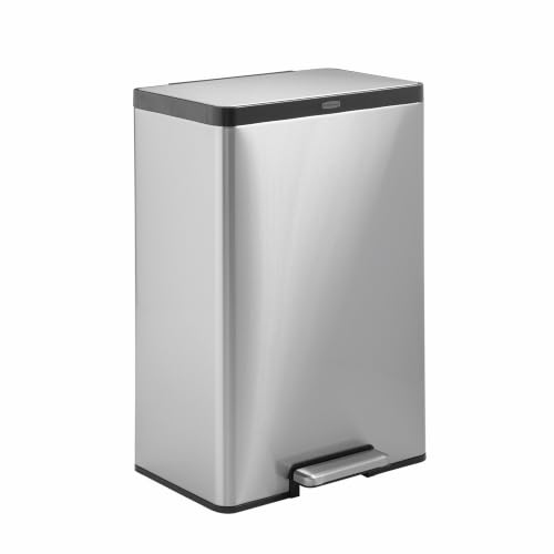 Image of Rubbermaid Elite Stainless Steel Step-On Trash Can, 12 Gallon