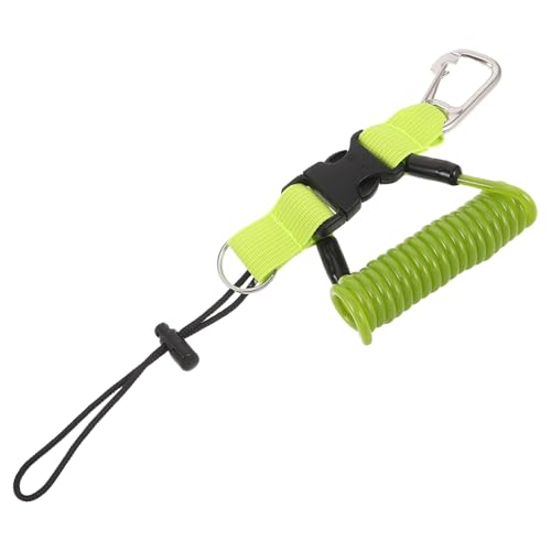 Cordón retráctil para buceo de acero inoxidable Healeved amarillo con hebilla liberación rápida