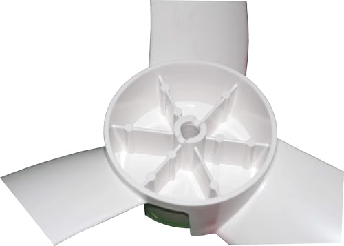 Image of 16-Inch 400mm Fan Blade | Durable Plastic Leaf with 8mm Center Hole | Durable Blade, Compatible with Table, Wall & Pedestal Fans (White - Pack of 1)