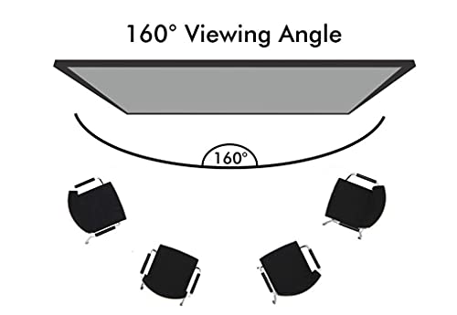 Image of BIG VUE 84 Inches Fixed Frame Projector Screen 16:9 Diagonal Active 3D 4K Ultra HD Projection Screen for Classroom, Office & Home Theater (84 Inch, High Contrast ALR)
