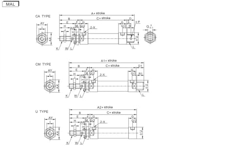 Mini vérin pneumatique 32mm résistant pour automatisation de précision - 5