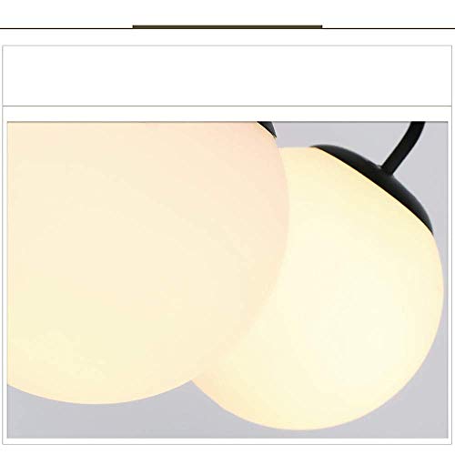 Lustre LED salon chambre moderne avec suspension en verre