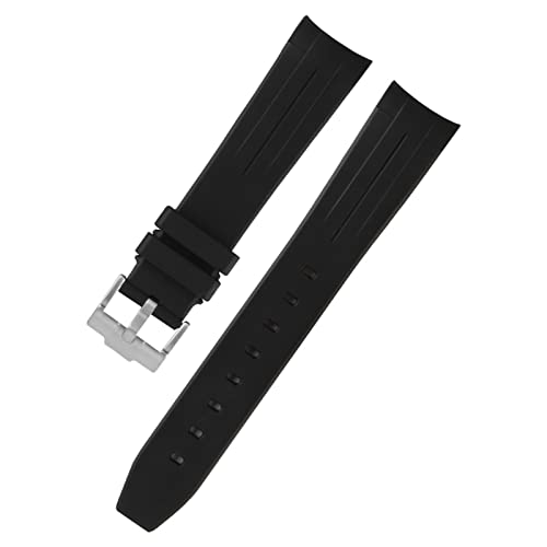 Bracelet de montre 20 mm en caoutchouc de qualité supérieure avec boucle robuste