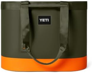 YETI Camino 50 Carryall with Internal Dividers, All-Purpose Utility, Boat and Beach Tote Bag, Durable, Waterproof, Olive/King Crab Orange — view 8