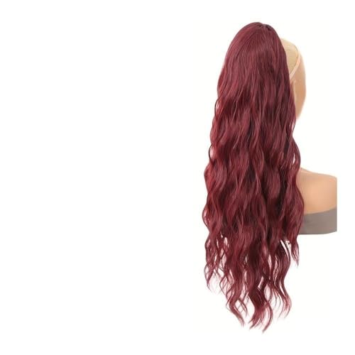 Perruque queue de cheval cheveux bouclés idéale pour soirées et fêtes
