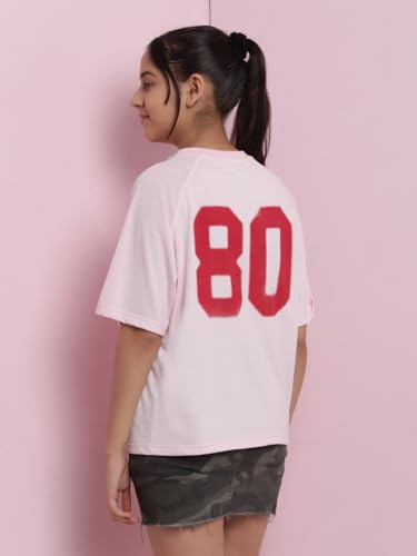 Image of Li'l Tomatoes Girls Crop T-Shirt | 100% Cotton | Graphic Printed Casual Top | Soft & Breathable Summer Wear | 9-16 Years