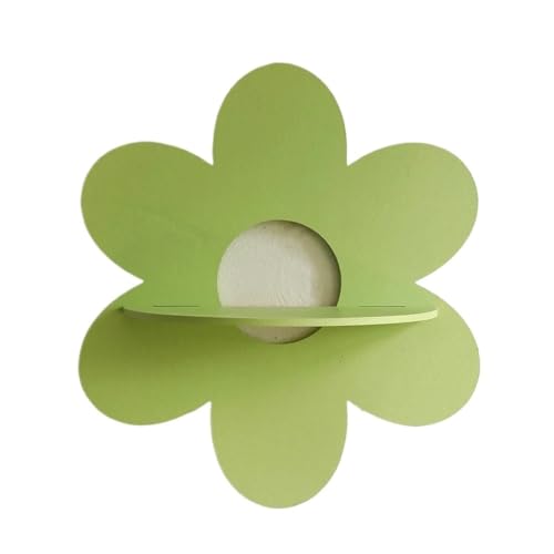 ZYAYNG Estantería flotante de pared, decoración del hogar para habitación de niñas, estante de cristal, decoración de pared para libros, plantas en maceta de piedra para dormitorio, oficina (verde)