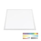 Panel led que ofrece todas las posibilidades de luz en una única luminaria, desde blanco cálido, neutro y frío (desde 2700K hasta 6500K), hasta RGB fácilmente configurable. Necesita fuente de alimentación, controlador y mando a distancia RF (no incluido). Con un único mando puede controlar varios paneles led y crear un ambiente de luz distinto para cada necesidad.