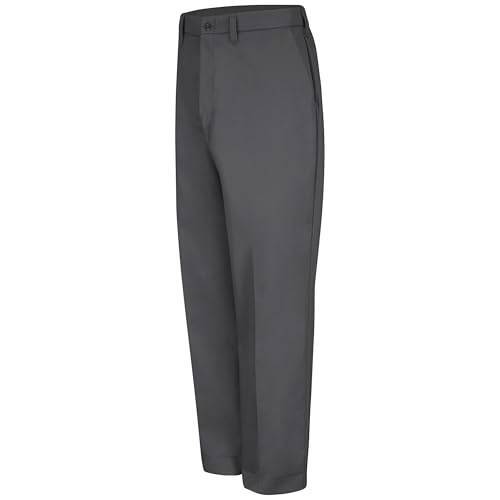 Red Kap Mens Red-E-Prest Work Pant - Wrinkle Free Workwear for Mechanics Breathable and Durable Front & Hip Pockets Charcoal 40W x 30L