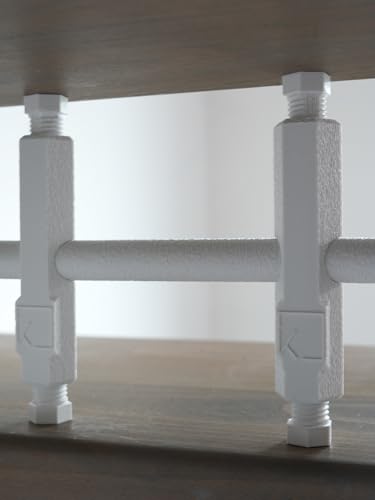 Treppenschutzgitter ohne Bohren, Kindersicherung & Haustierschutz für offene Treppenstufen, Weiß (1, L 91 cm)