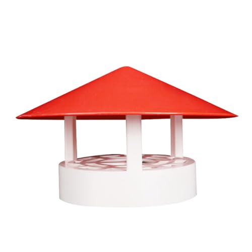 BESTYASH Tapa de Chimenea de Pvc Resistente Lluvia, Ventilada y Ligera, para Chimeneas de Techo 110-160 Mm, Cubierta Multifunción para Exterior, Protección contra Humedad y Corrosión