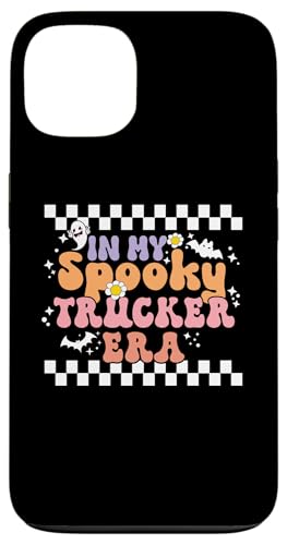 In My Spooky Trucker Era Retro Groovy Funny Halloween Case for iPhone 13