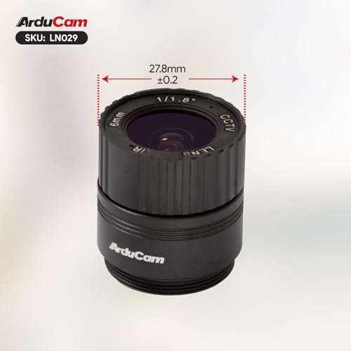Lente gran angular 6mm Arducam cámara Raspberry Pi HQ montura CS 4