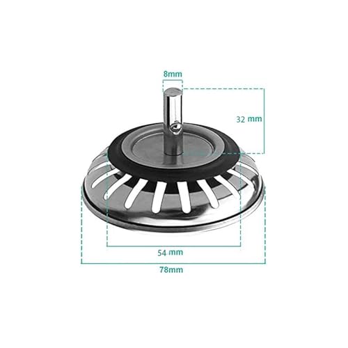 Colador para fregadero acero inoxidable 78 mm diámetro miniatura 2