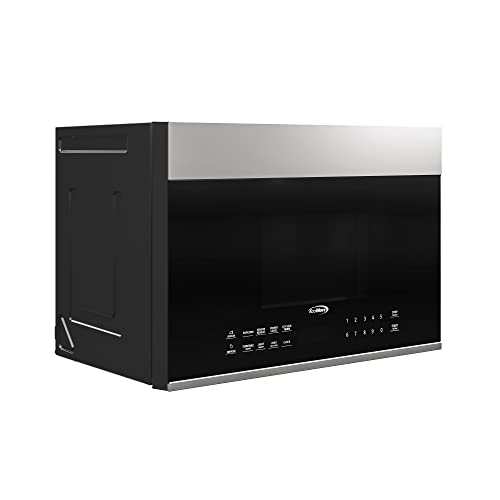 Image of KoolMore 1.3 cu. ft. 24 inch Over The Range Stainless Steel Microwave (KM-MOT-OP1SS), 300 CFM Vent Hood Function, 1000W