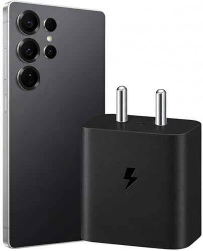 Image of 25W USB-C Fast Wall Charger - Compatible with Samsung Galaxy S23 S22 S21 21 FE S20 A34 M14 M34 M54 M53 M33 M13 - S A M F Series (Adapter Only)| Original Rapid Charging (Black)