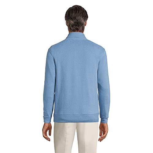 Lands' End Mens Bedford Rib Quarter Zip Sweater Muted Blue Big 4Xl #TOP1