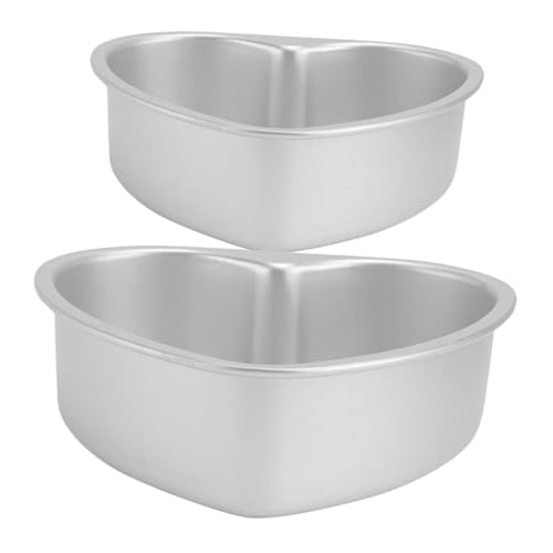 ULTECHNOVO 2 piezas Molde para Tartas Corazón Antiadherente con Desmontable para Mini Pasteles Repostería San Valentín Cocina Hogar