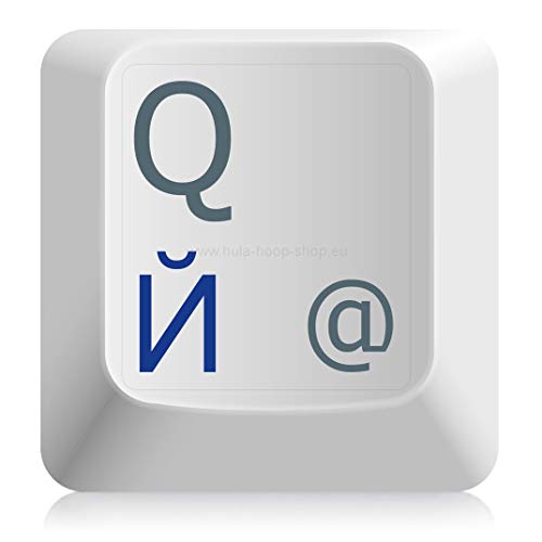 hoopomania Autoadesivi per tastiere Russe con Strato Protettivo Trasparente, 11x13mm, Blu