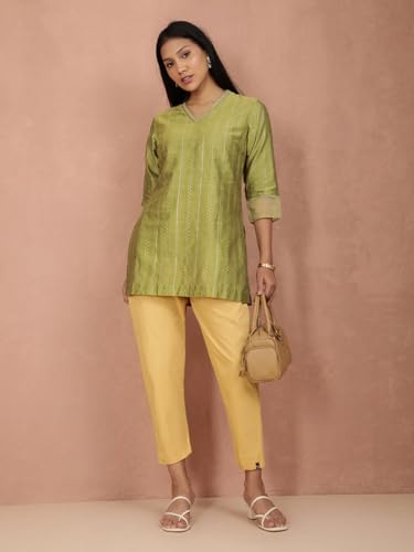 Image of TWIN BIRDS Kurti Pant for Women | 100% Woven Cotton Trousers | Comfortable Straight Fit | Functional Pocket | Daily Ethnic & Casual Wear