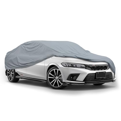 Image of MotorTrend Custom Fit Car Cover For Honda Civic 2006-2020, All-Weather Protection for Cars Trucks & SUVs, UV Resistant Waterproof Scratch-Resistant, Perfect Fit Vehicle Cover for Outdoor & Indoor