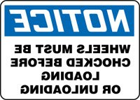 Panneau de sécurité calage des roues en aluminium durable 18x25cm Accuform MTKC811VA
