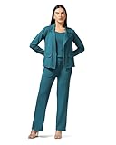 Tissu extensible : cet ensemble de 3 pièces est fabriqué à partir d'un tissu Lycra doux, avec un motif formel et un ensemble assorti de type coupe régulière pour femme.