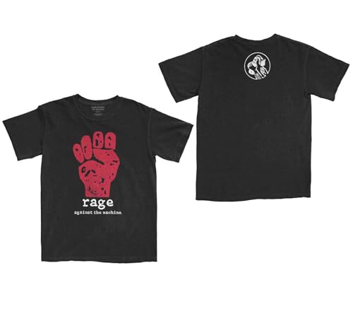 Rage Against The Machine Men's Red Fist T-Shirt Black Small