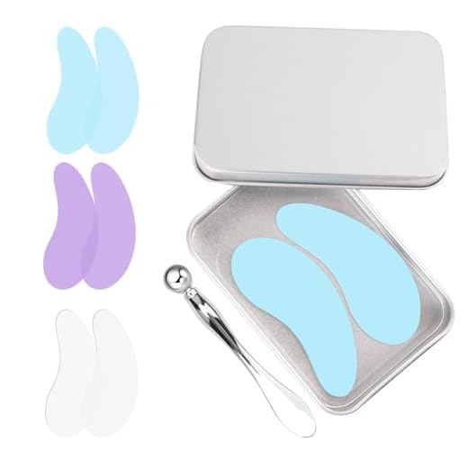 Hebterrka 3 pares de parches reutilizables para los ojos, parches para los ojos con efecto lifting para reducir arrugas y líneas finas, aplicador de metal