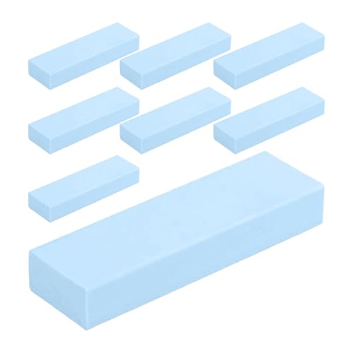 Sink - Eliminador de manchas de acero inoxidable de 8 cm, limpiador Magic Cleaning Eraser, 8 piezas de goma para ollas, lavabos, utensilios de cocina, electrodomésticos, hornos, latón, cobre y más