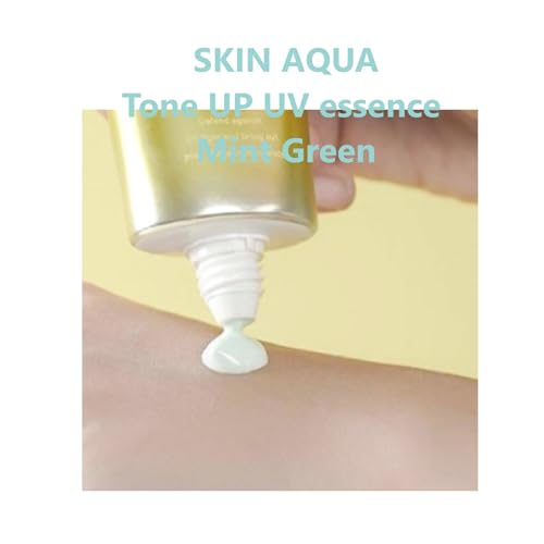 Image of Skin Aqua Sunscreen Tone Up Uv Essence Mint Green /Happiness Aura /Lavender Color - Japanese Tone-up Sun Essence 2.82oz(80g) (Mint Green)