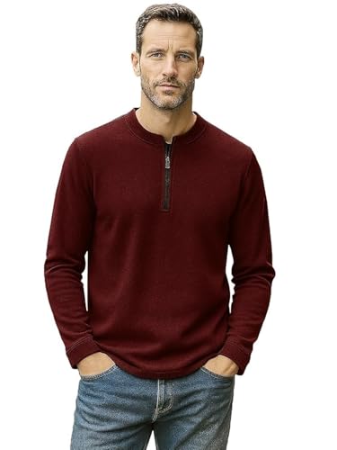 Image of RodZen Men's Cotton Blend Full Sleeve Solid Henley T Shirts