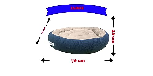 Image of Premium Large Size Dog Bed for Large Dogs and Puppies Anti Skid Bottom Washable Orthopedic Big Dog /cat Beds Cream /Blue