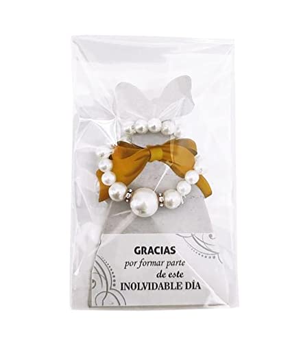 LOTE 25 PULSERA boda comunion bautizo para invitadas .Recuerdos. Regalos Originales. Papelería.Detalles de Bodas, mi primera Comuniones, Bautizos, Cumpleaños.