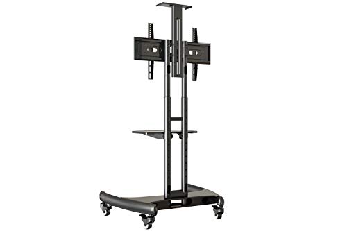 Rocelco Vstc 32"-70" Mobile Flat Screen, Monitor, A/V And Tv Cart With A/V Component And Webcam Shelves (R Vstc), Black #TOP6