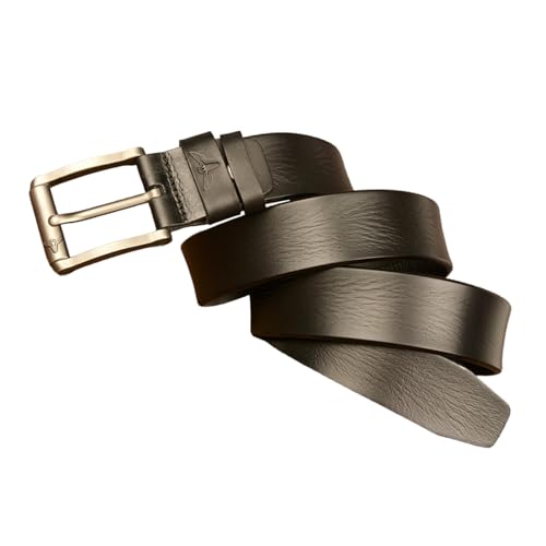 Ceinture en cuir de vache boucle réglable style vintage décontracté
