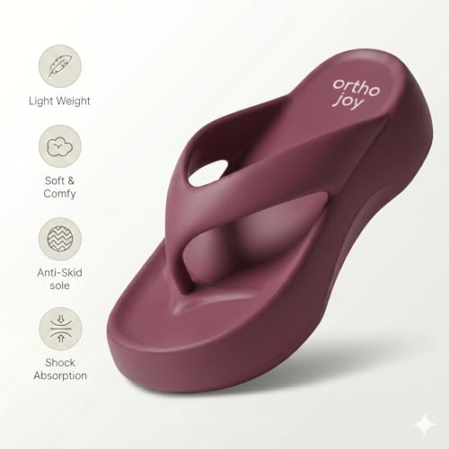 Image of ORTHO JOY Orthopedic Slippers for Women | Soft Cushioned EVA Flip Flops with Arch & Heel Support | Lightweight Anti-Slip Comfort Footwear for Daily Wear, Indoor & Outdoor
