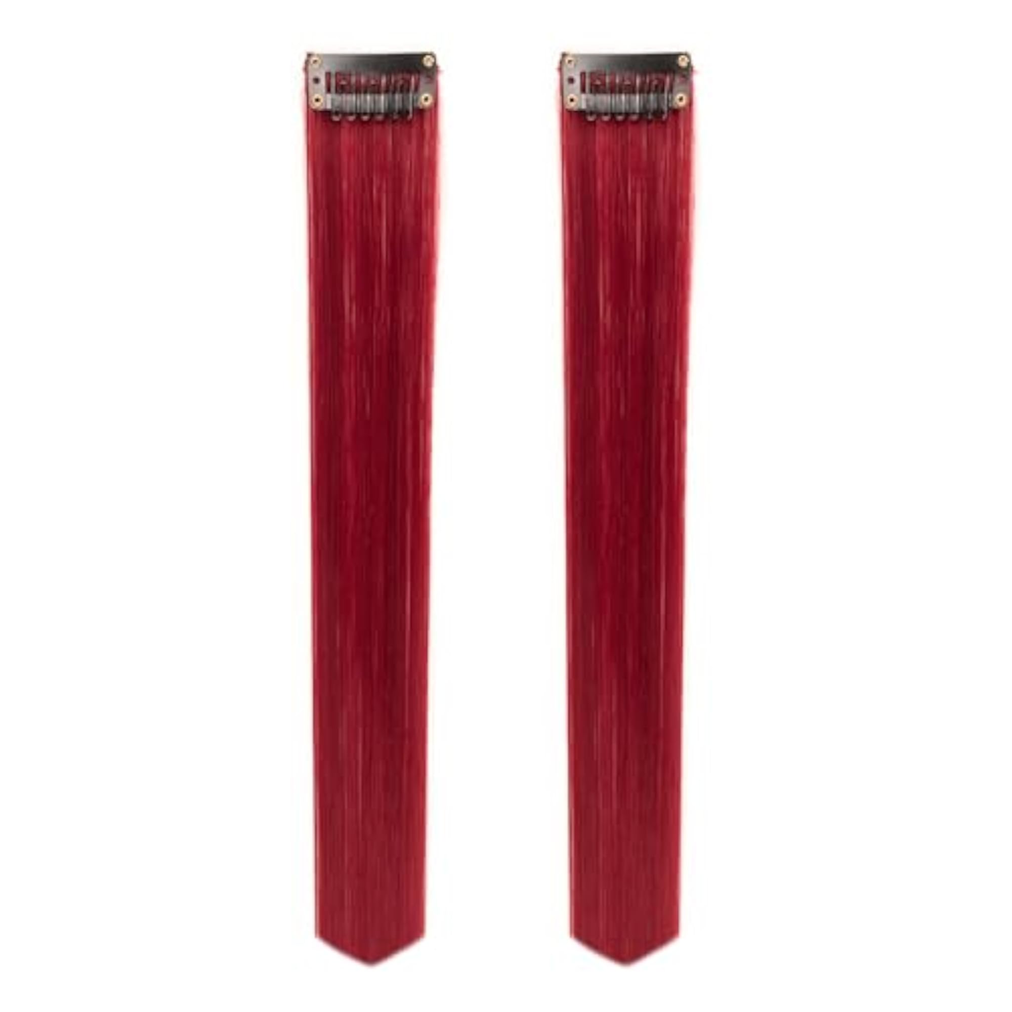 Wine Maroon Hair Extensions 22 inches, Pack of 2