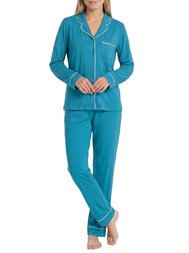 Image of Women's Petite Cotton Pajama Set Petite Length Pjs