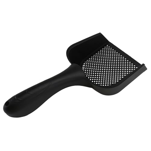 CIYODO Pet Litter Scoop Durable Plastic Cat Litter Shovel with Comfortable Grip for Easy Cleaning for All Litter for Cat Owners Black