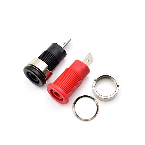 10 Piezas Jack Banana Hembra 4mm Panel Mount Rojo miniatura 2